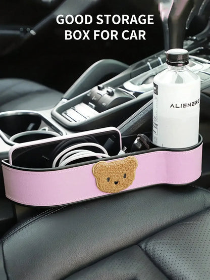 Kawaii Car Seat Gap Organizer 🌟✨ - Cartoon Storage Box for Adorable Car Interiors 🚗💕