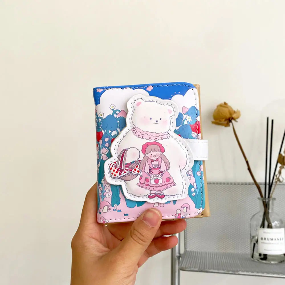 Adorable Kawaii Bear Wallet 🐻💕 - Cute Coin Purse & Card Holder for Students! - Pixie Quill