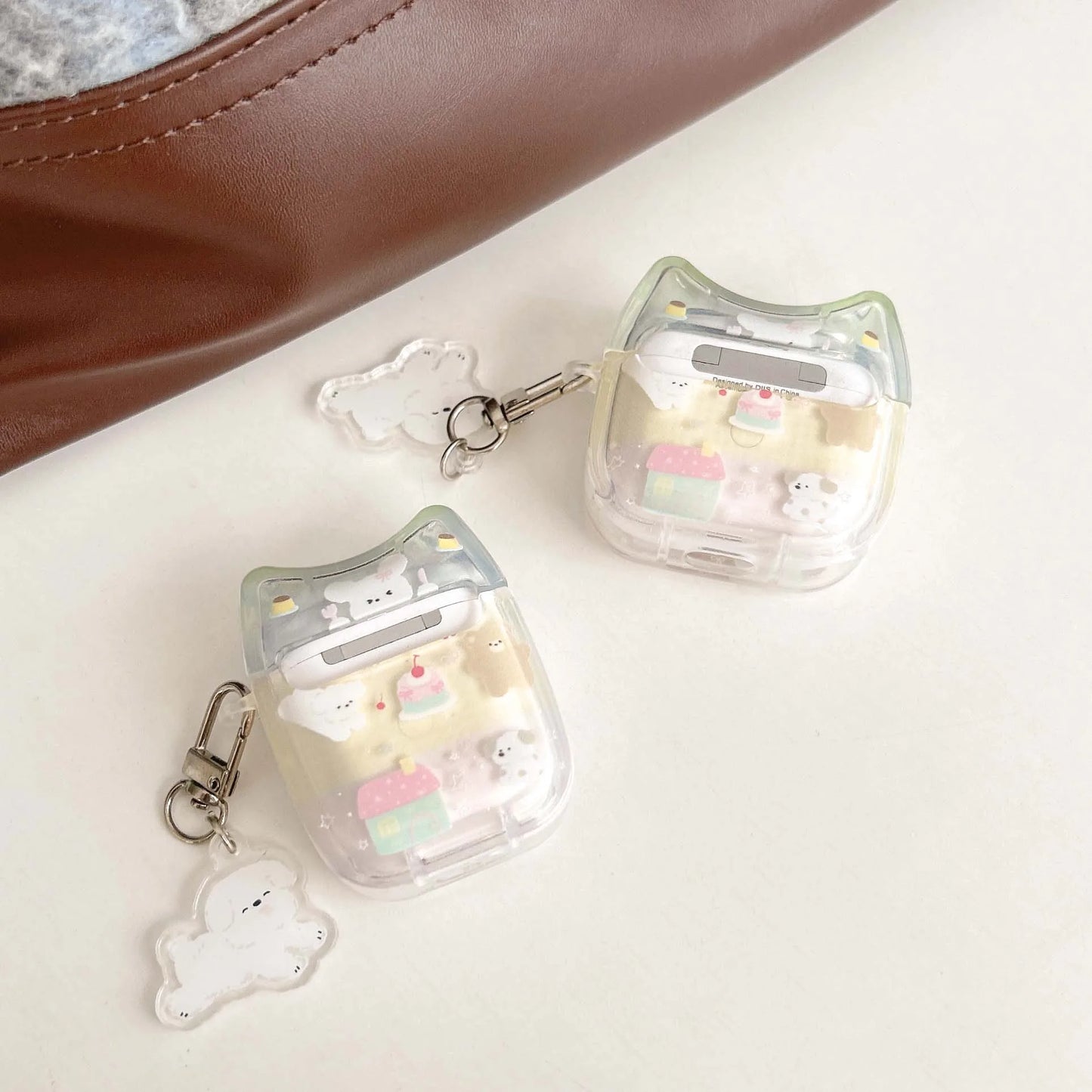 🐾 Cute Cartoon Family Earphone Case for Apple AirPods - Adorable Cat, Dog & Bear Design! 🎧✨ - Pixie Quill