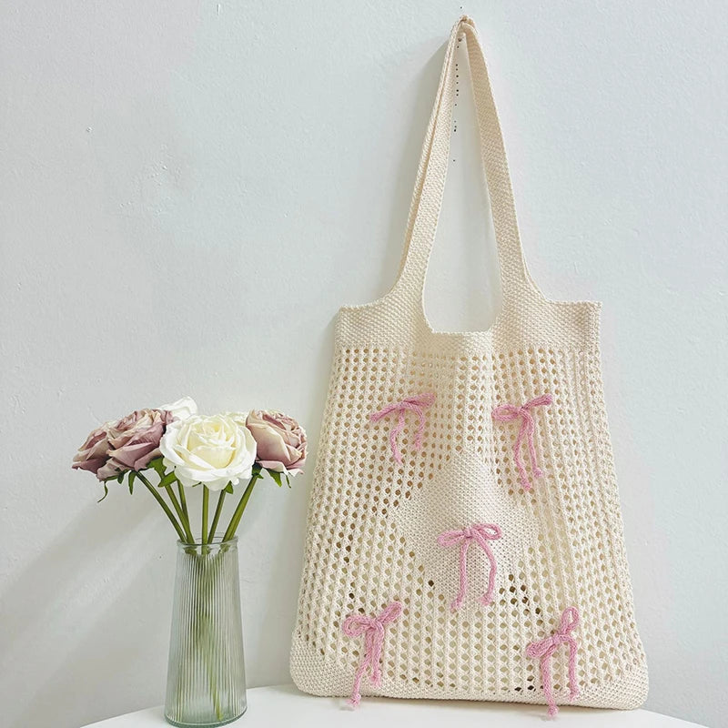 🌊✨ Cute & Comfy Crochet Beach Bag 🌼🌈 Stylish Knitted Tote for Fun Vacations! 🏖️💖 - Pixie Quill