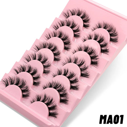 Manga Lashes 3D Natural Fluffy Cross Wispy Eyelashes 😺✨