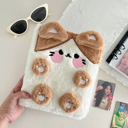 Kawaii Plush Pet Photo Album 🐾📸 - A6 Binder for Kpop & Memories! ✨📚