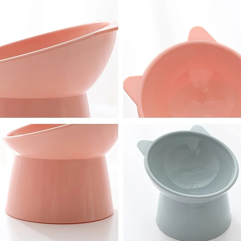 Kawaii Cat Food Bowl 🐾💕 | Anti-Vomiting & Spine-Friendly for Flat-Faced Fur Babies 🐱🥣 | Dishwasher Safe Delight!