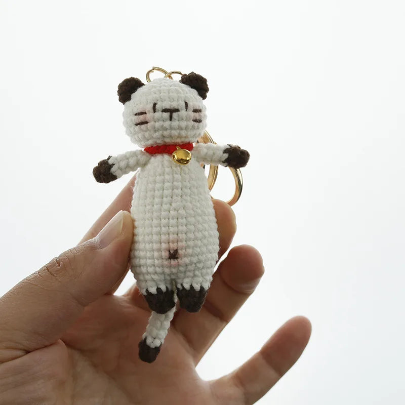 Handmade Kitten Crochet Keychain Cute Cat Charm For Keys And Bags Gift 🐱💖