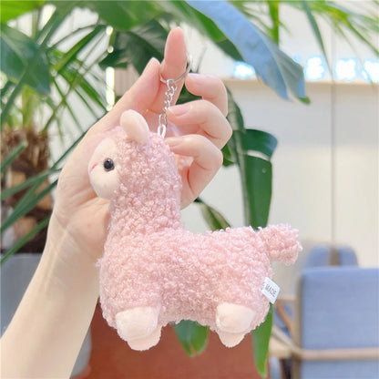 Adorable Kawaii Alpaca Plush Keychain 🦙✨ - Cute Backpack Charm & Gift Idea for Students! 🎁💕