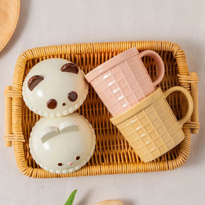 Kawaii Animal Mug 🌟 Adorable Cat, Bunny & Bear Ceramic Cup 🐾 Perfect for Tea & Coffee Lovers 💖 350ml Delight!