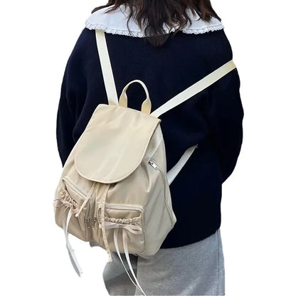 Kawaii Bow Backpack 🎀 | 2024 Trendy Nylon Girls' Backpack for Light Travels 🌟 | Casual Commuter Style ✨
