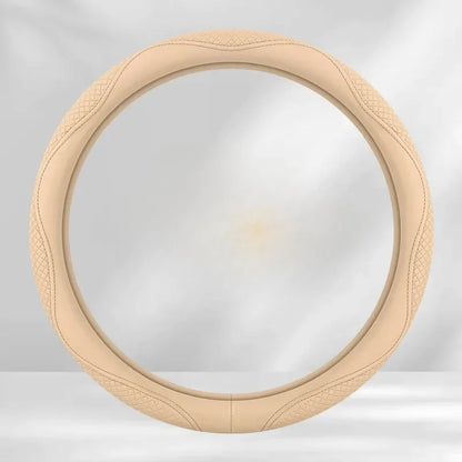 Kawaii Nappa Leather Steering Wheel Cover 🎀✨ | Cute & Stylish Universal Car Accessory for All Seasons 🚗💖