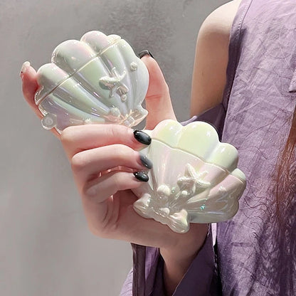 Kawaii Seashell AirPods Pro Case 🌊✨ - Cute Pearl Pendant Silicone Cover for AirPods 1, 2 & 3 🎧💕