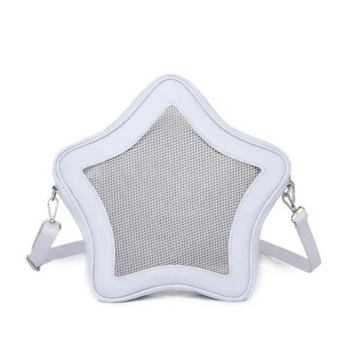 Y2K Cute Five Star Ita Bag Women Sweet Trend Crossbody Bag Popular Girl Transparent Bag Kawaii Personality Display Shoulder Bags