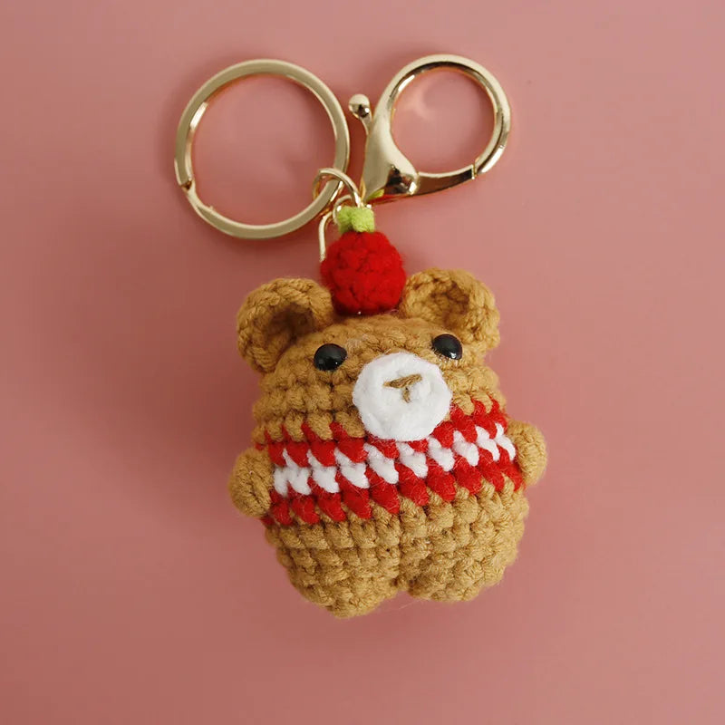 Bear Couple Keychains Crochet Duo For Keys And Bags Cute Handcrafted Charms 🧶🐻
