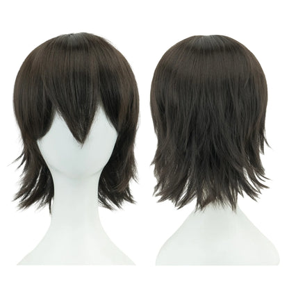 Synthetic Unisex 12 Inches Short Cosplay Bob Wig With Bangs Pink Blonde Orange Halloween Lolita Look 🎀✨