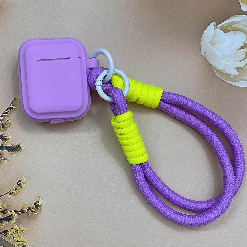 ✨ Cute & Colorful Silicone AirPods Case 🎀 | Adorable Girl Earphone Cover with Anti-Lost Lanyard 💖 - Pixie Quill