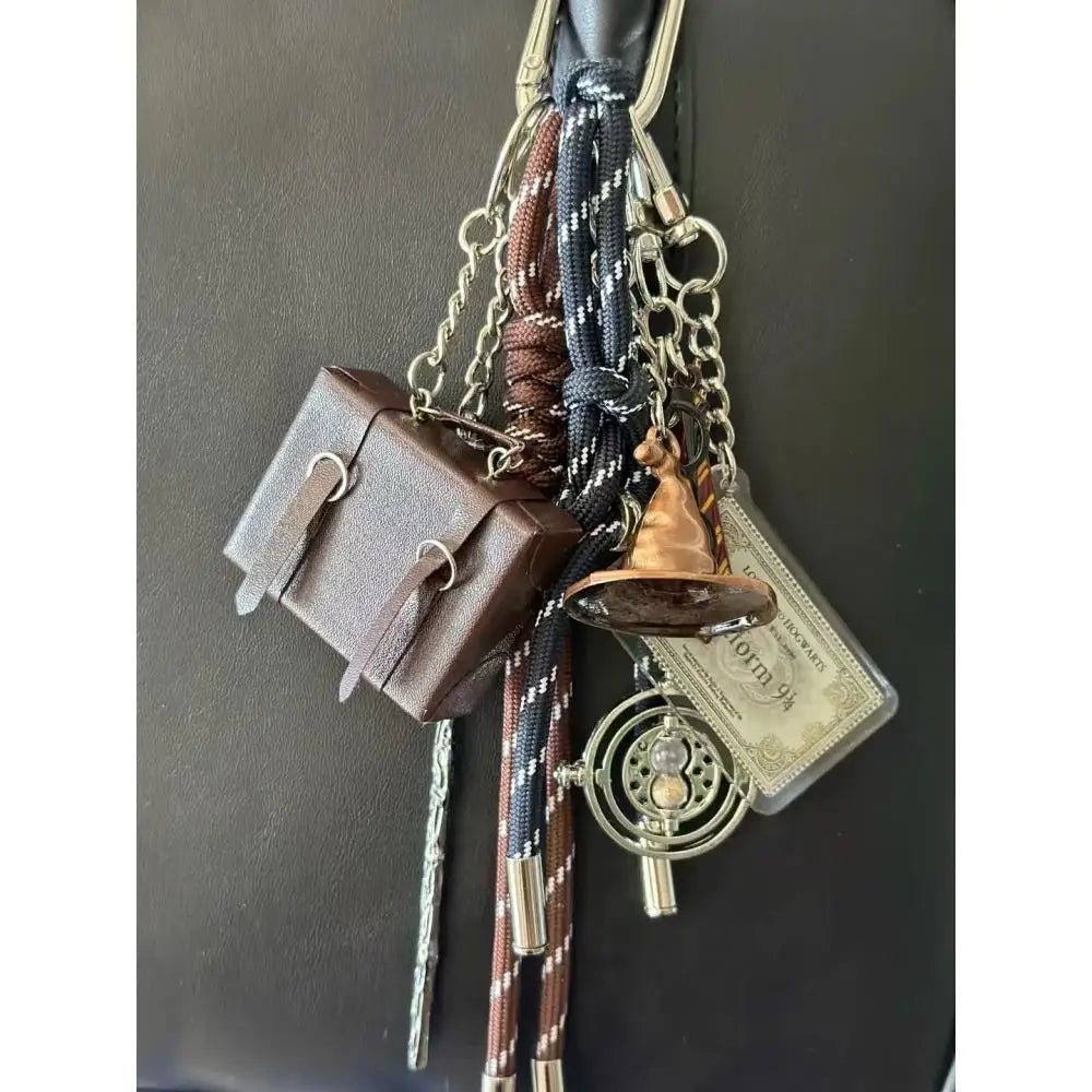 Whimsical Macrame Movie Charm Keychain Pendant Phone Charm For Bags 🎬✨
