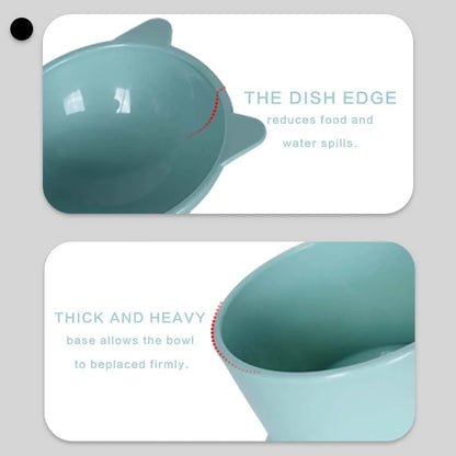 Kawaii Cat Food Bowl 🐾💕 | Anti-Vomiting & Spine-Friendly for Flat-Faced Fur Babies 🐱🥣 | Dishwasher Safe Delight!
