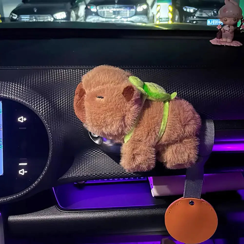 Kawaii Capybara Plush Wiper Handle Decor 🐾✨ | Cute Car Accessories for a Charming Interior 💖🚗