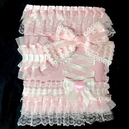 Pink A5 Photo Card Binder With Lace Ribbon Top Loader 📷🎀 Kpop Style