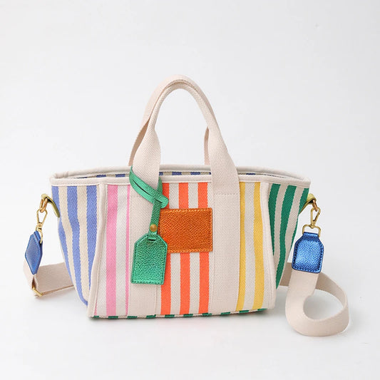 Kawaii Canvas Tote Bag 🎀✨ | Cute & Spacious Luxury Shoulder Handbag for Trendy Women 👜🌈