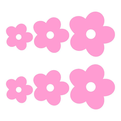 Kawaii Flower Power 🌸✨ Cute Vinyl Decals for Car Rearview Mirror & More! 🌈💖