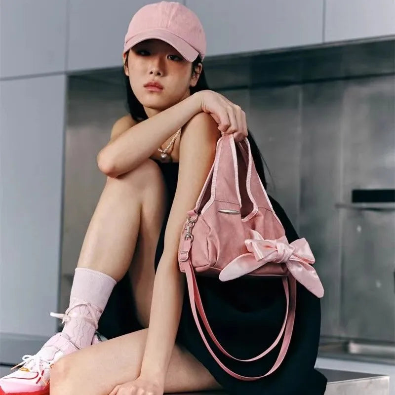 Kawaii Vintage Bow Bag 🎀 | Retro Y2K Crossbody Purse for Trendy Women 🌸✨