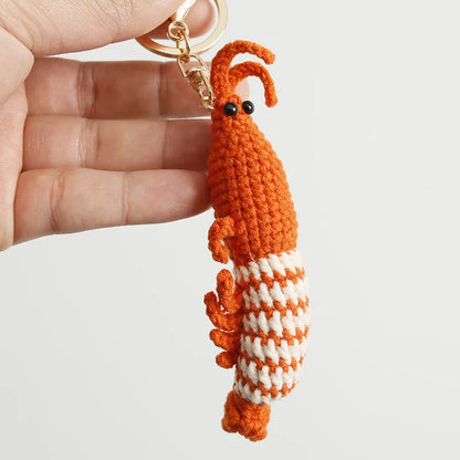 Cute Clown Fish Crochet Keychains For Bags, Handmade Goldfish Charm 🧶🐠
