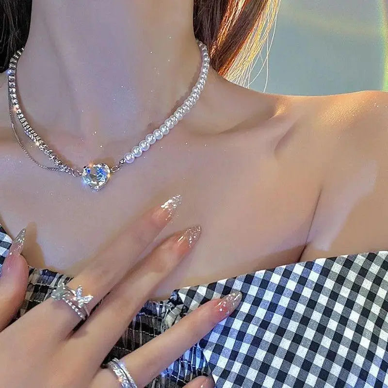 Kawaii Gold Pearl Choker Necklace 🌟✨ | Trendy Beads Chain for Girls 🌸💕 | Gothic Style Jewelry for Parties!