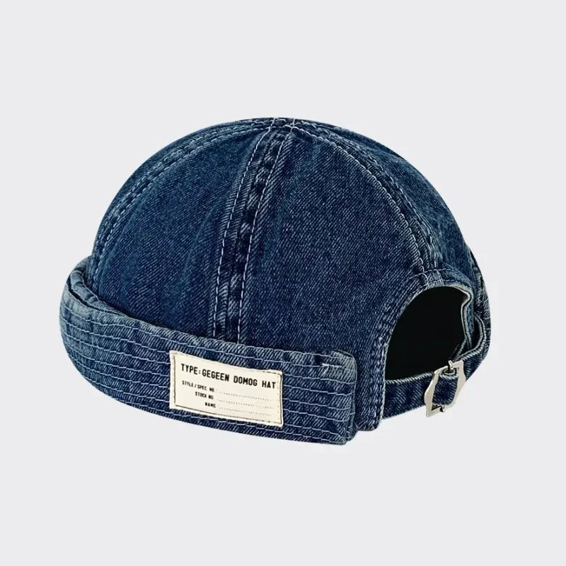Kawaii Denim Dome Beanie 🎀✨ | Cute Brimless Skull Cap for Trendy Adventures 🌸👒