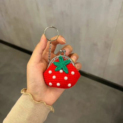 Charming Crochet Animal Keychain Bag Rabbit Plush Pendant Handmade 🧶🐰