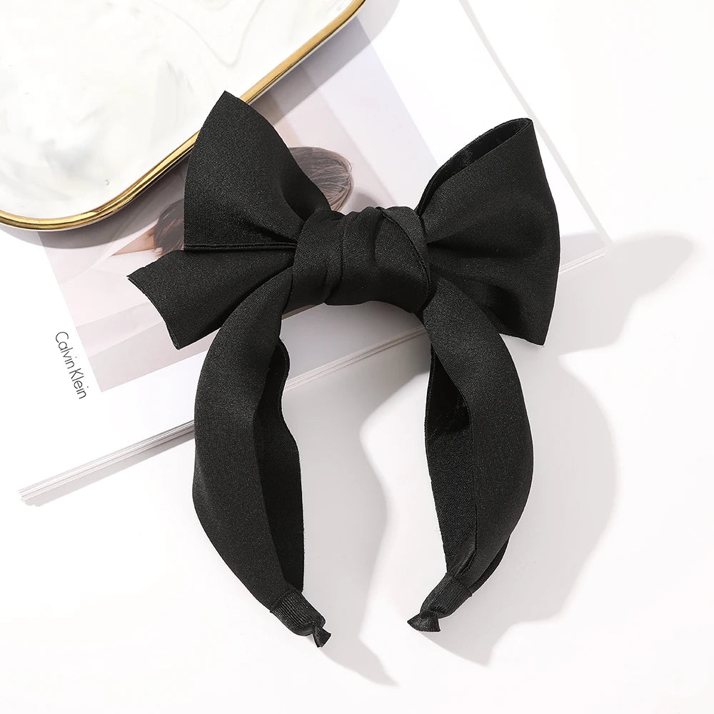 Kawaii Bow Headband 🎀 | Cute Rose Pink Hair Hoop for Women & Girls 🌸 | Stylish Wide Hair Accessory 🌈