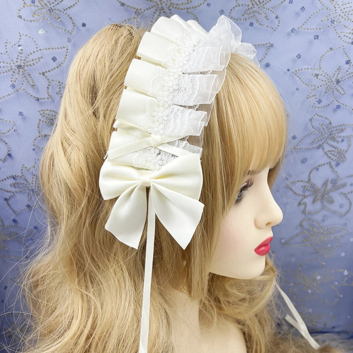 Cute Anime Maid Hair Hoop Headband Lolita Lace Flower Accessory Handmade 🎀🌸