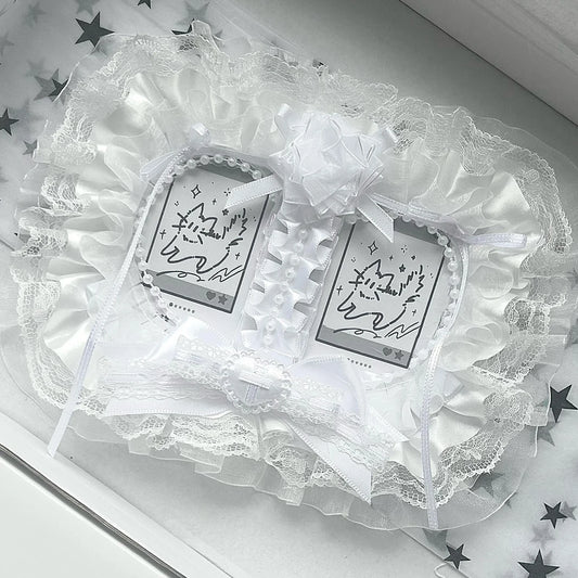 Pastel Lace Photocard Holder Duo Display Case For 3 Inch Cards 💕🎀