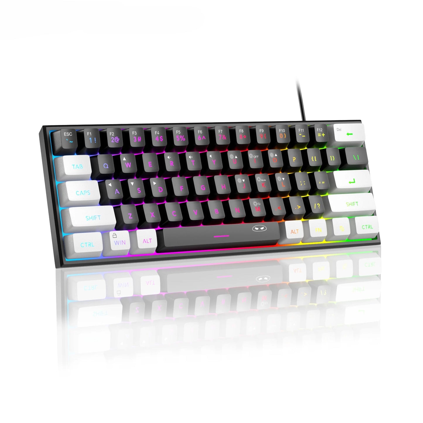 Kawaii Magic: MageGee TS91 Mini 60% RGB Keyboard 🎀✨ - Adorable Compact Membrane Keyboard for Gamers & Typists 💖🌈