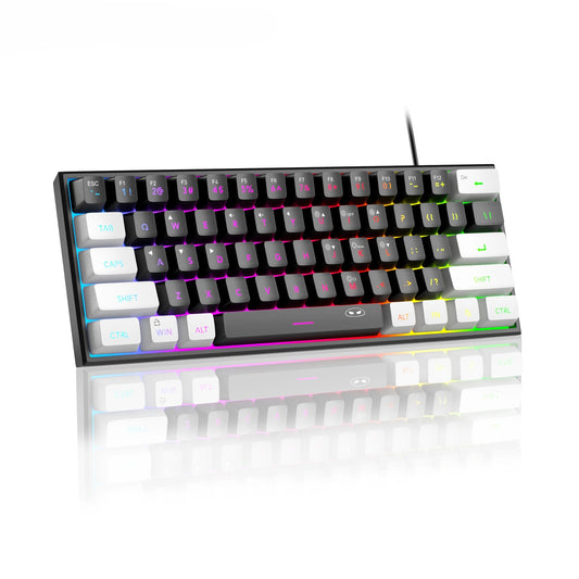 Kawaii Magic: MageGee TS91 Mini 60% RGB Keyboard 🎀✨ - Adorable Compact Membrane Keyboard for Gamers & Typists 💖🌈