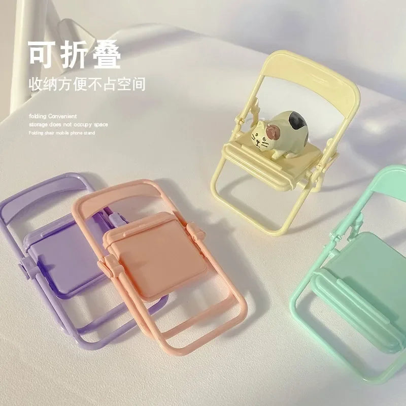 🌟 Adorable Mini Chair Stand for Phones 🍭✨ - Cute & Creative Desktop Decor! 🎀 - Pixie Quill