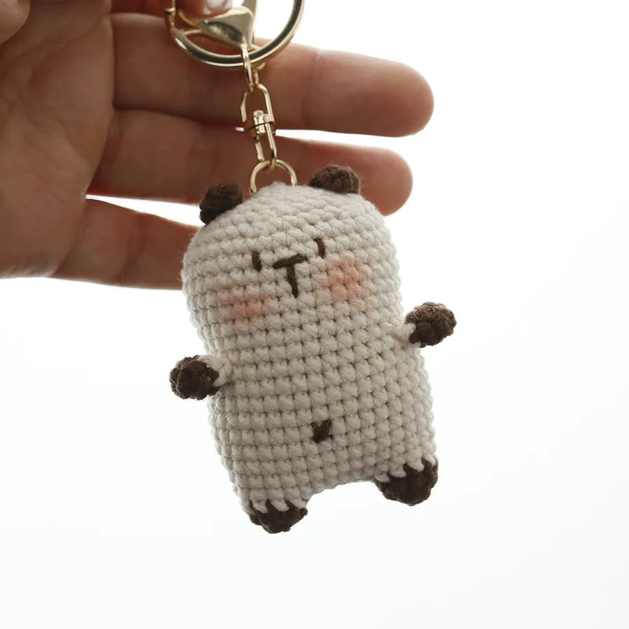 Handmade Kitten Crochet Keychain For Backpack Cute Cat Doll Pendant 🧶🐾