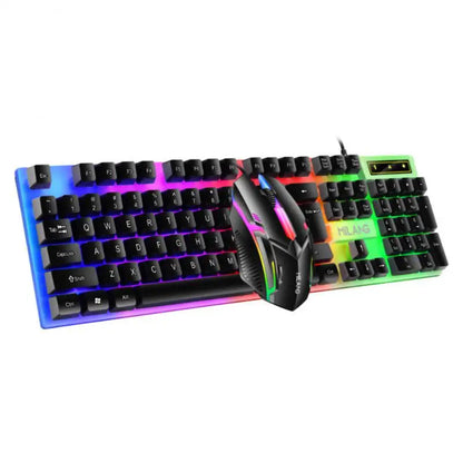 🌈 Kawaii Rainbow Backlit Keyboard & Mouse Set 🌟✨