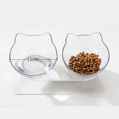 Kawaii Non-Slip Double Cat & Dog Bowl Set 🐾💕 | Adorable Feeding Station for Your Furry Friends! 🍽️🐱🐶