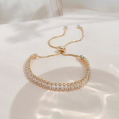 Kawaii Sparkle ✨ Cute Gold Color Tennis Bracelets with Colorful Cubic Zirconia for Women & Girls 🎀 Perfect Party Jewelry Gifts!