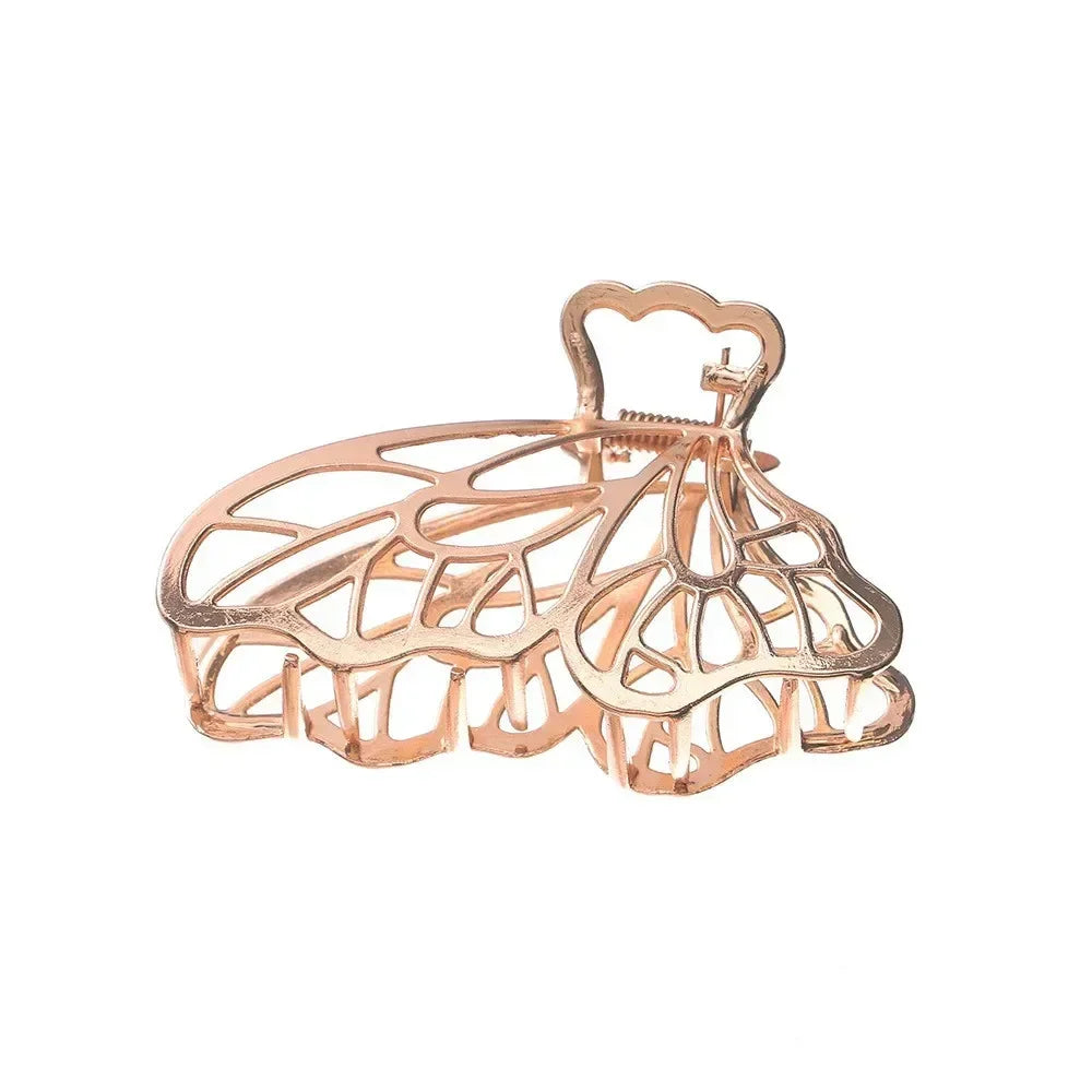 Kawaii Golden Butterfly Hair Claws 🦋✨ | Adorable Hollow Out Clips for Stylish Women 💖🌟