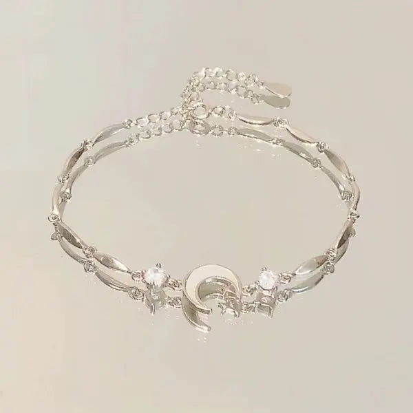 Sweet Korean Imitation Pearl Link Chain Bracelet For Women Girl Elegant Charm Crystal Bowknot Bow Jewelry Female Party Gifts