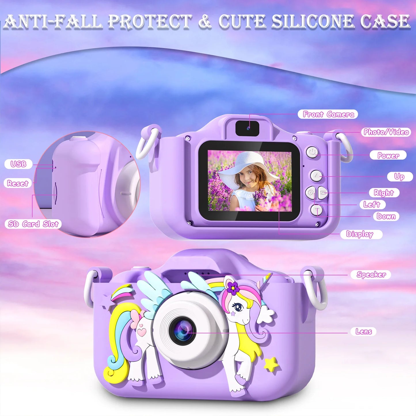 Adorable Unicorn Mini Kids Camera 🌈📸 - Capture Childhood Magic in 1080p HD!