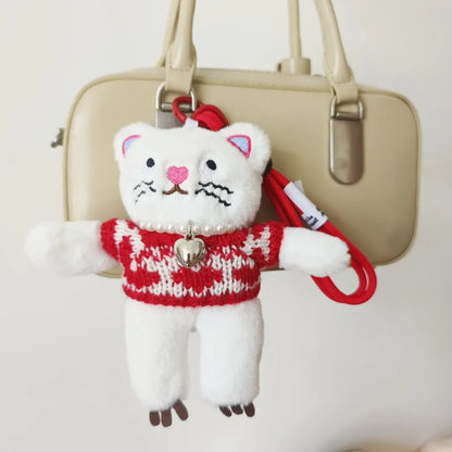 Pink Cat Plush Keychain Charm For Bags And Keys 15cm 🐱🎀