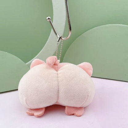 Pastel Cute Cat Dog Plush Keychain Soft Fidget Toy For Backpack Pendant Gift 🐾