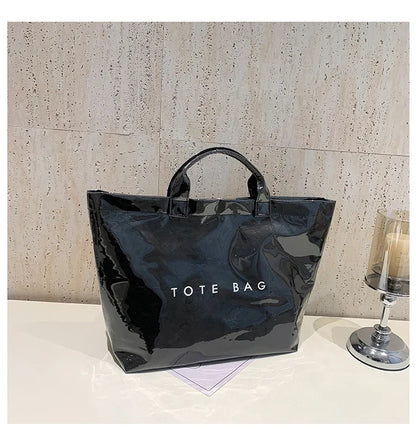 Kawaii Chic Clear Tote Bag 🌈✨ | Stylish & Spacious Velcro Handbag for Women 👜💕 | Perfect for Casual Outings!