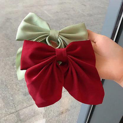 Kawaii Rainbow Bow Hair Clips 🎀✨ | Adorable Satin Barrettes for Girls & Women | Cute Butterfly Hair Accessories 🦋🌈