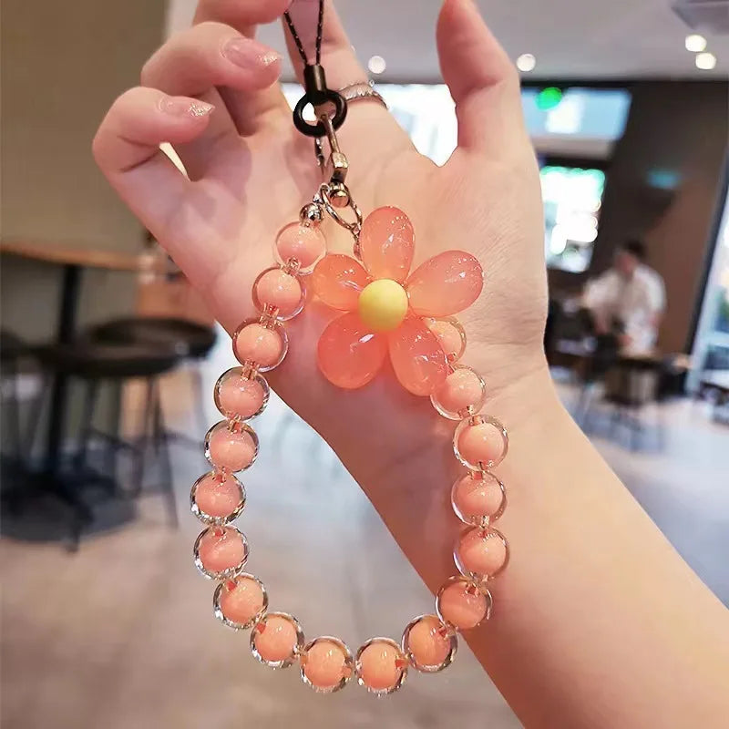 Kawaii Macaron Mobile Phone Lanyard 🌈✨ | Colorful Bead Pendant for Women’s Cute Handheld Style 💖📱