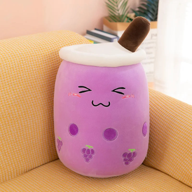 Bubble Tea Buddy ☕️🧸 Plushie - Cute Room Decor & Soft Hug Cushion 🎁✨ - Pixie Quill