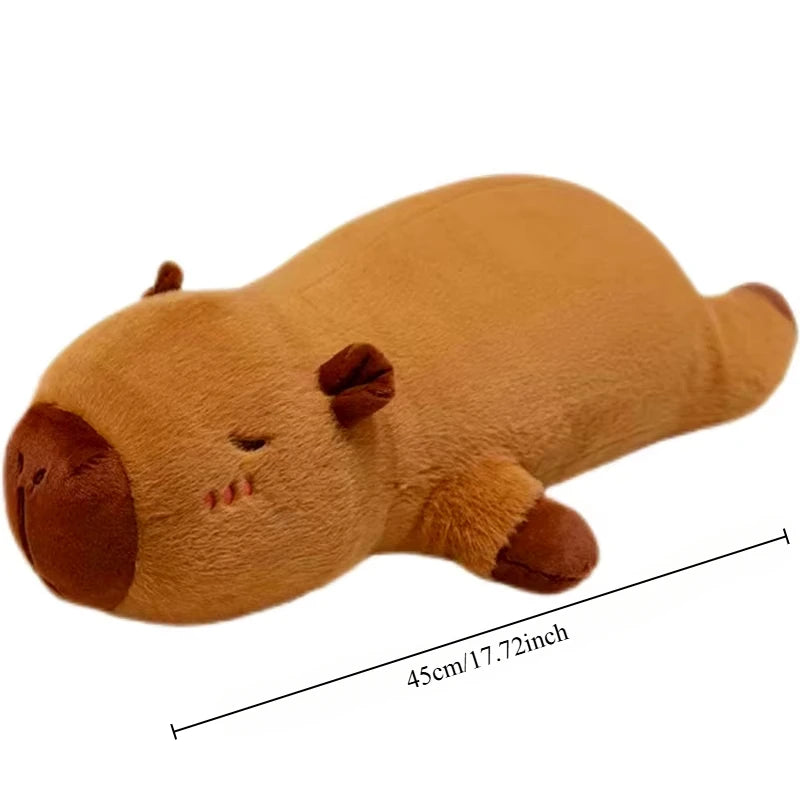 Adorable Kawaii Capybara Plush Pillow 🐾✨ | Fluffy Stuffed Animal Cushion for Cozy Naps & School Snuggles!