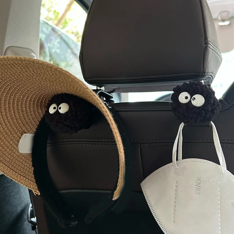 Kawaii Bear Car Seat Back Hooks 🐻✨ - 2PCS Adorable Organizer Hangers for Bags & Accessories! 🚗💖