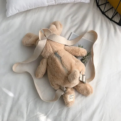 Kawaii Dog Plush Backpack 🎒🐶 - Adorable Cartoon Animal Bag for Girls & Kids! 🌟